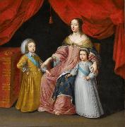 Anna of Austria with her children, Anonymous