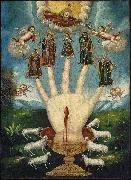 Anonymous The All-Powerful Hand), or The Five Persons painting