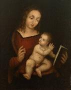 Virgin Mary, reading, with the Child, Anonymous