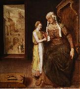 Anonymous Allegory of Teaching, German oil painting on canvas