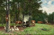 Arborelius Vallflicka med boskap USA oil painting artist
