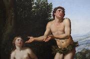 Domenichino Dieu reprimandant Adam et Eve oil