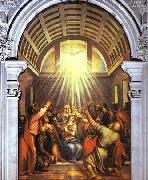 Titian Cud zeslania Ducha swietego painting