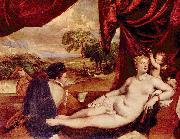 Titian Venus und der Lautenspieler oil painting on canvas