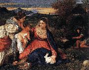 Titian Die Madonna mit dem Kaninchen USA oil painting artist