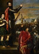 Titian Alfonso di'Avalos Addressing his Troops painting