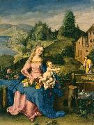 Anonymous Virgin and Child in a Landscape painting