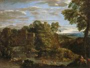 Domenichino Landscape with The Flight into Egypt oil painting reproduction