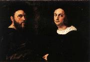 Raphael Portrait of Andrea Navagero and Agostino Beazzano oil painting reproduction
