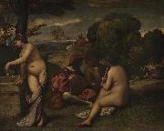 louvre Giorgione oil
