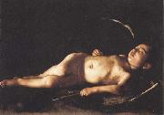 Caravaggio Sleeping Cupid USA oil painting artist