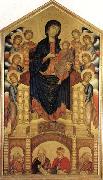 Madonna and Child Enthroned with Eight Angels and Four Prophets, Cimabue