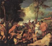 Titian Bacchanal oil painting reproduction