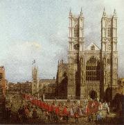 Wastminster Abbey with the Procession of the Knights of the Order of Bath, Canaletto