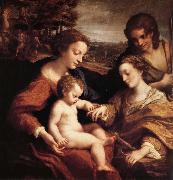 Correggio Le mariage mystique de sainte Catherine d'Alexandrie avec saint Sebastien USA oil painting artist