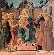 PESELLINO The Virgin and Child Surrounded by Saints painting