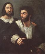 Raphael Portrait of the Artist with a Friend (mk05) oil painting on canvas