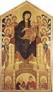 Cimabue Madonna and Child Enthroned with Angels and Prophets (mk08) oil painting on canvas