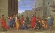 Poussin Christ and the Woman Taken in Adultery (mk05) oil painting reproduction