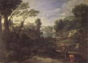 Poussin Landscape with Diogenes (mk05) oil painting on canvas