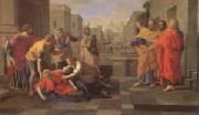 Poussin The Death of Sapphira (mk05) oil painting on canvas