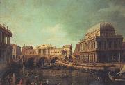 Canaletto Basilica di Vicenza e ponte di Rialto (mk21) USA oil painting reproduction