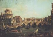 Capriccio con un ponte di Rialto immaginario e altri edifici (mk21), Canaletto