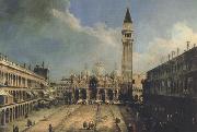 Canaletto Piazza S.Marco con la basilica di fronte (mk21) painting