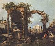 Canaletto Paesaggio con rovine (mk21) oil painting reproduction