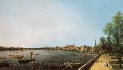 Canaletto View of London: The Thames from Somerset House towards Westminster (mk25) USA oil painting artist