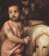 Titian The Child with the dogs (mk33) USA oil painting artist