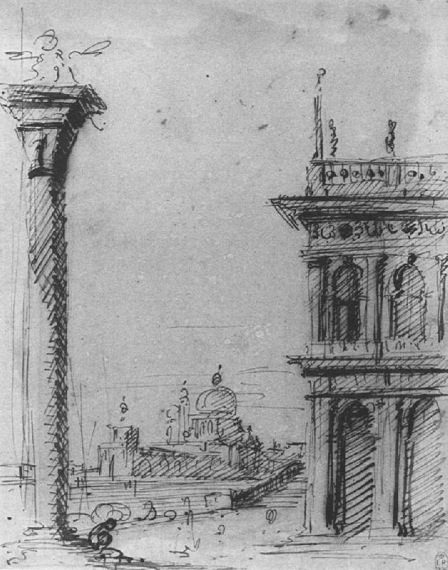Canaletto The Piazzetta Looking towards S. Maria della Salute ff