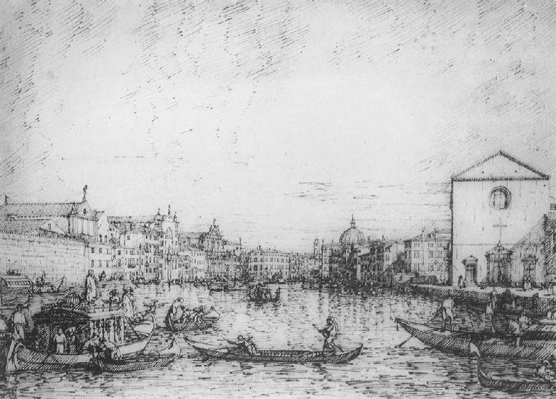 Canaletto Grand Canal: Looking North-East from Santa Croce to San Geremia vf