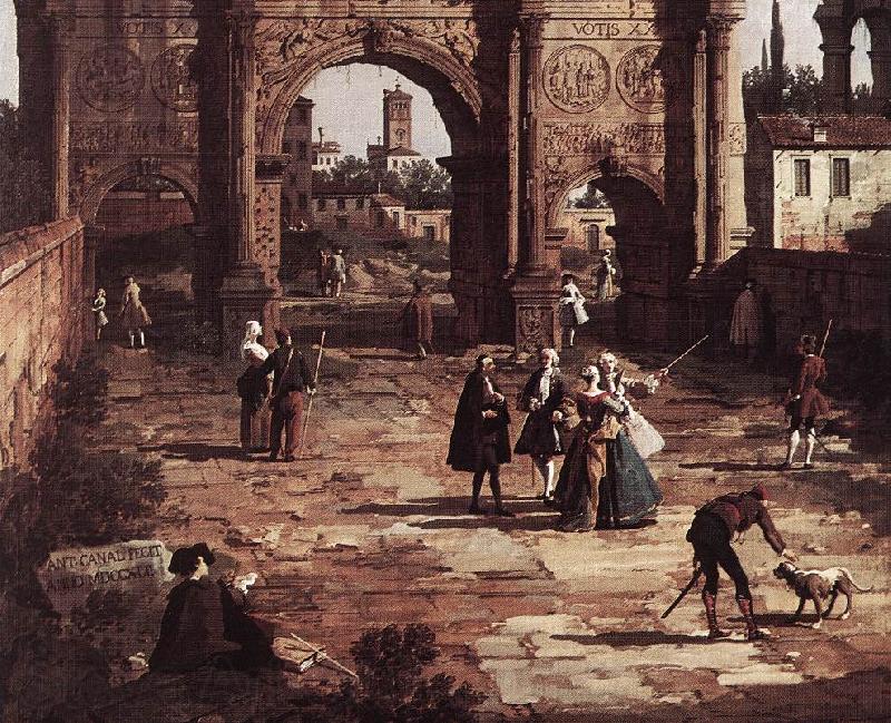 Canaletto Rome: The Arch of Constantine (detail) fd