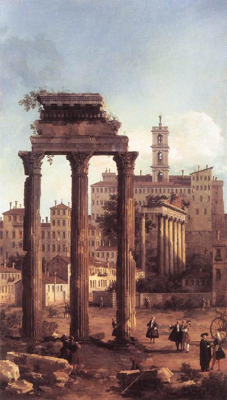 Canaletto Rome: Ruins of the Forum, Looking towards the Capitol d