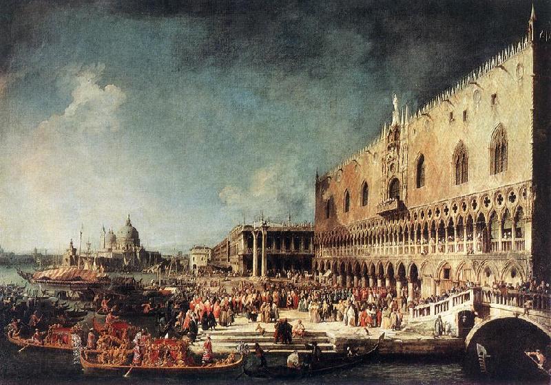 Canaletto Arrival of the French Ambassador in Venice d