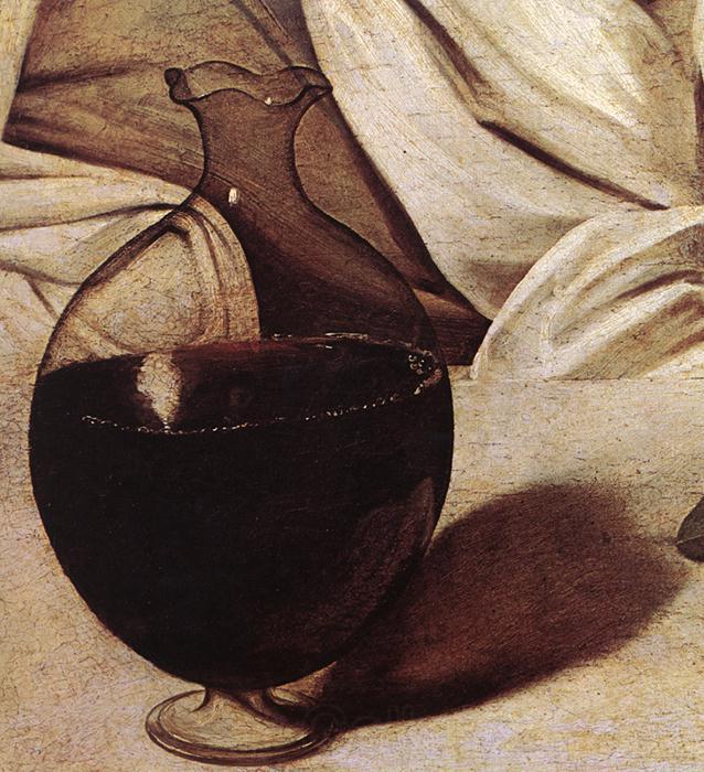 Caravaggio Bacchus (detail)  fg