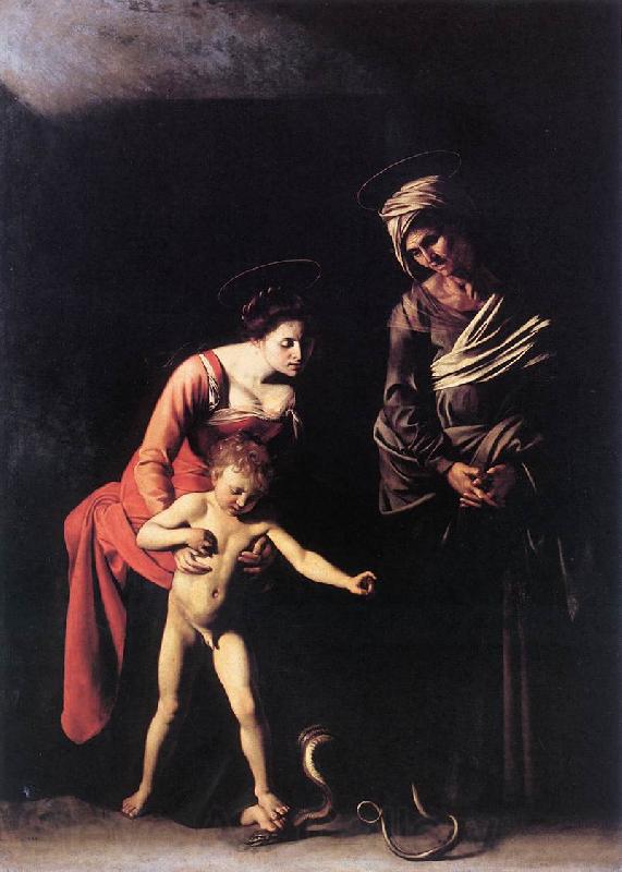 Caravaggio Madonna with the Serpent df