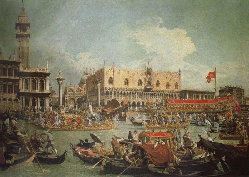 Canaletto The Bucintoro in Front of the Doges- Palace on Ascension Day