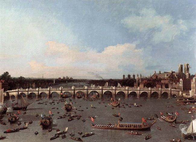 Canaletto Westminster Bridge from the North on Lord Mayor-s Day