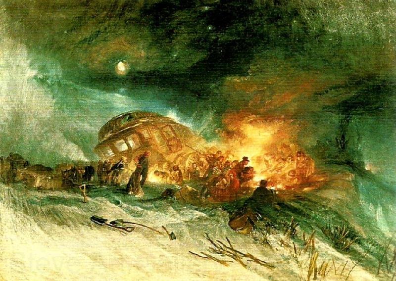 J.M.W.Turner messieurs les voyageurs on their return from italy in a snow drift upon mount tarrar