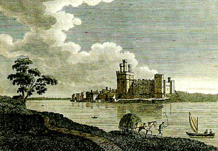 J.M.W.Turner caernarvon castle from picturesque