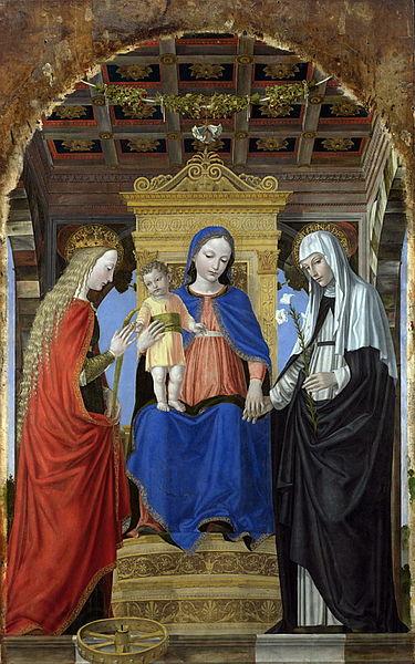 Bergognone The Mystic Marriage of Saint Catherine of Alexandria and Saint Catherine of Siena