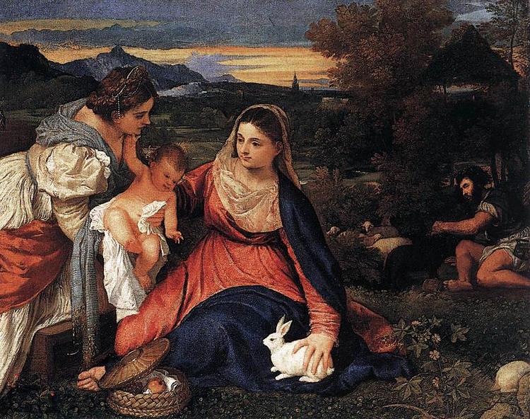 Titian Die Madonna mit dem Kaninchen
