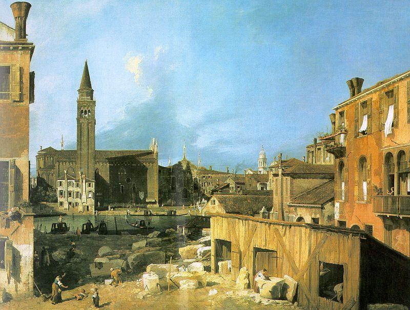 Canaletto The Stonemason's Yard