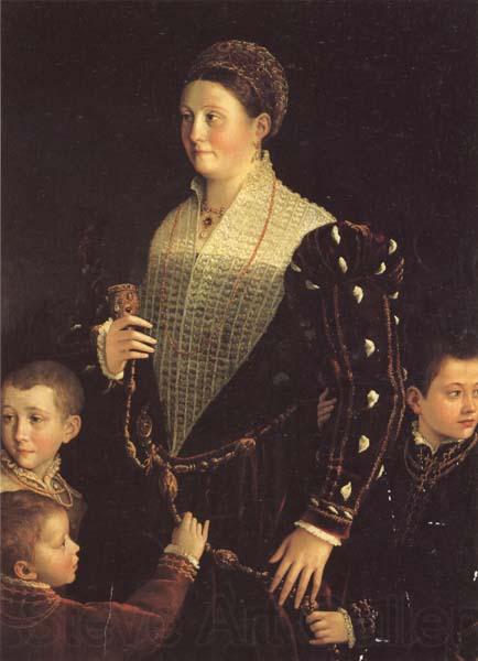 PARMIGIANINO Portrait of the Countess of Sansecodo and Three Children
