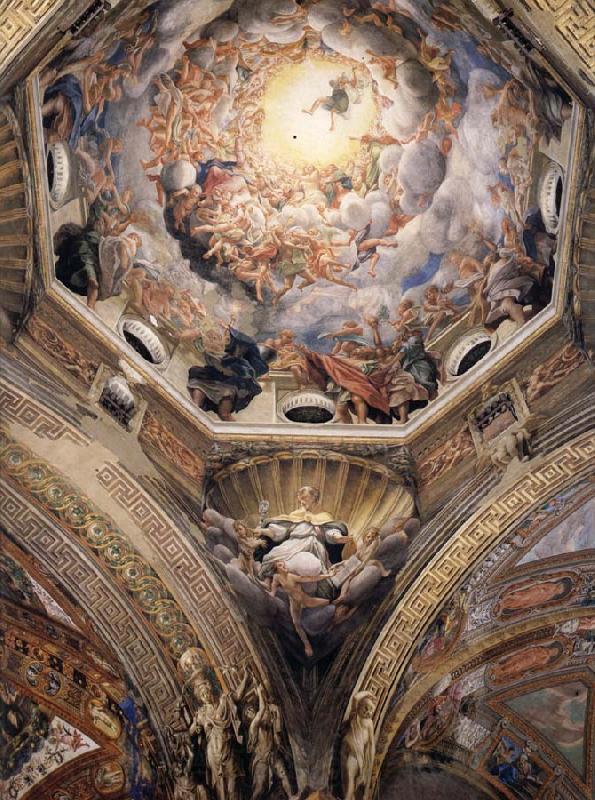 Correggio Partial view of the cupola with the pendentive depicting Saint Hilary