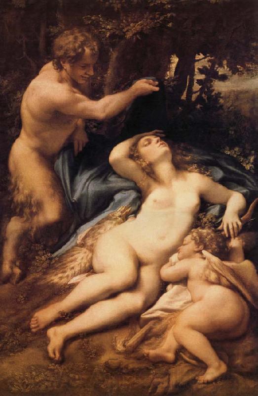 Correggio Venus,Satyre et Cupidon